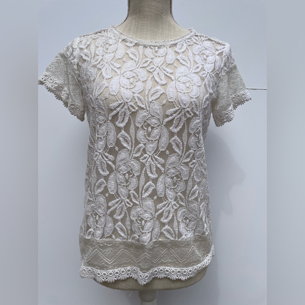 The Limited Sheer Lace Blouse, Size XS
